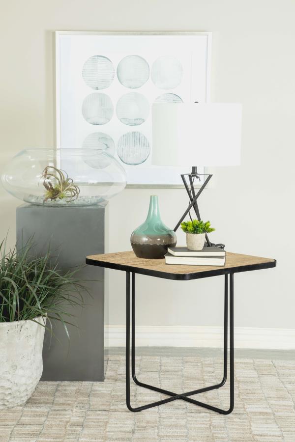 Elyna Square Stone Top Accent Side Table Beige-zoom-2