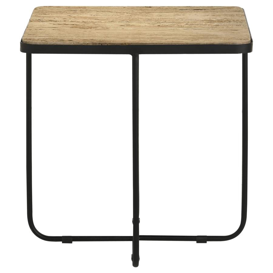 Elyna Square Stone Top Accent Side Table Beige-zoom-3