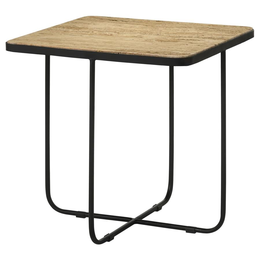 Elyna Square Stone Top Accent Side Table Beige-zoom-4