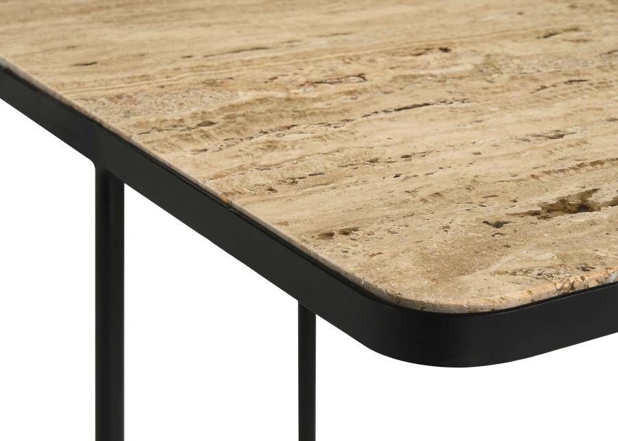 Elyna Square Stone Top Accent Side Table Beige-6