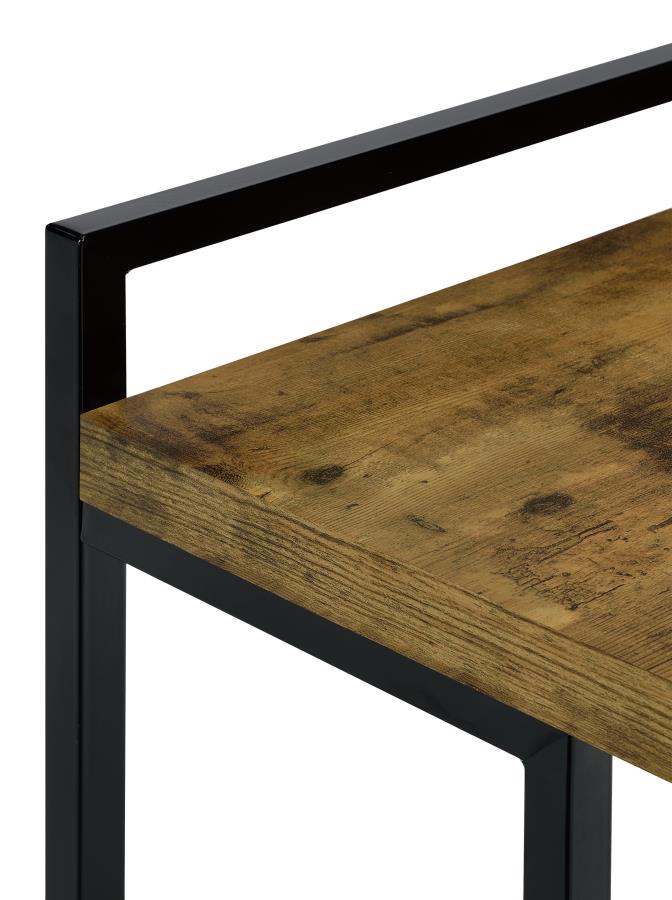 Dani Rectangular C-Shaped Sofa Side Table Rustic Nutmeg-zoom-6