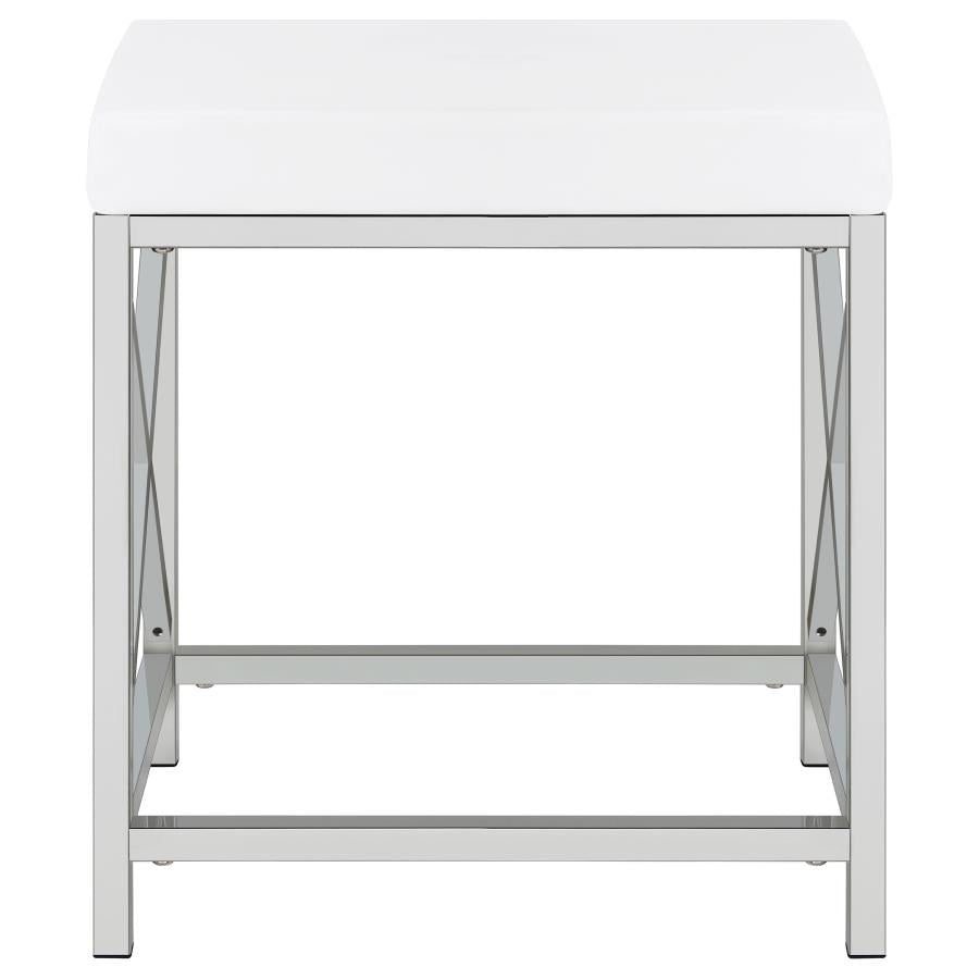 Eliza Vanity Set with Lighting & Stool White and Chrome-11