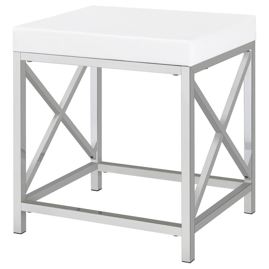 Eliza Vanity Set with Lighting & Stool White and Chrome-zoom-12