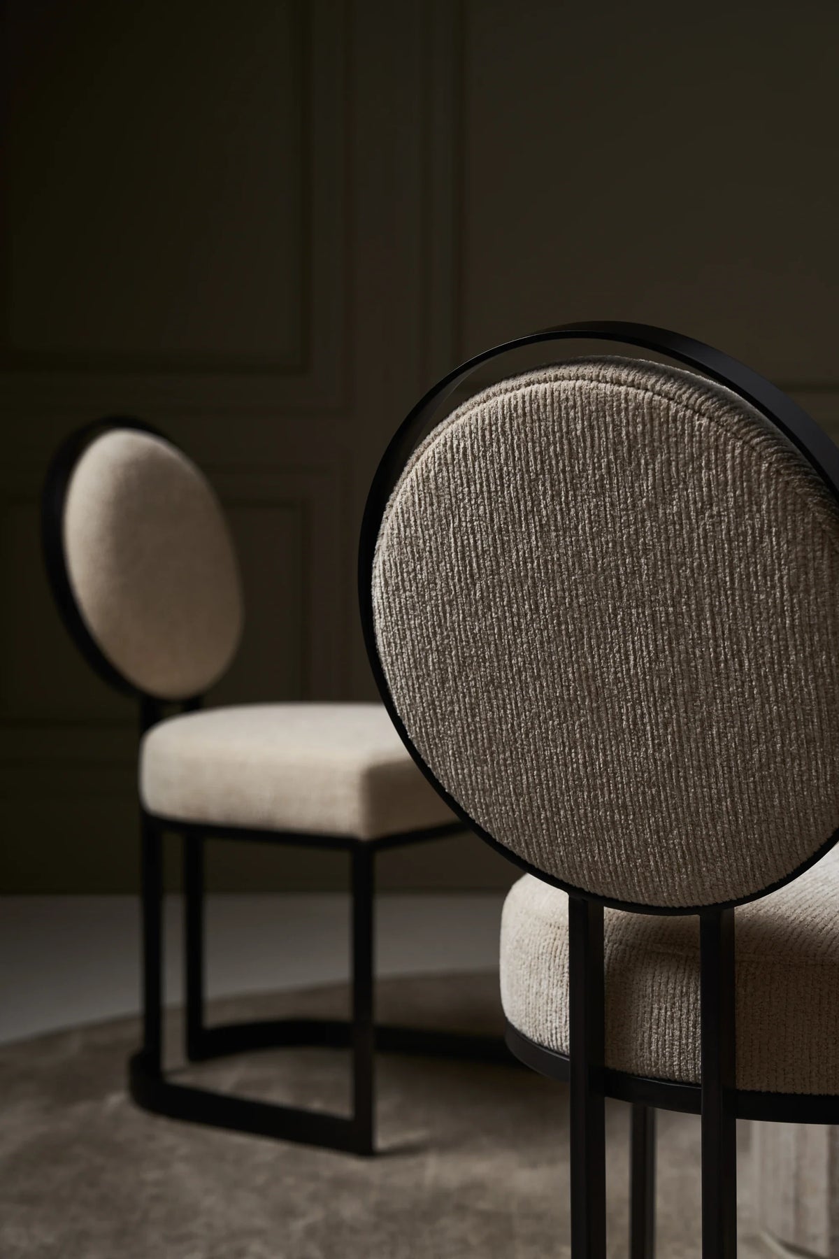 Caracole La Lune Dining Chair – side view – Lusso Furniture Miami
