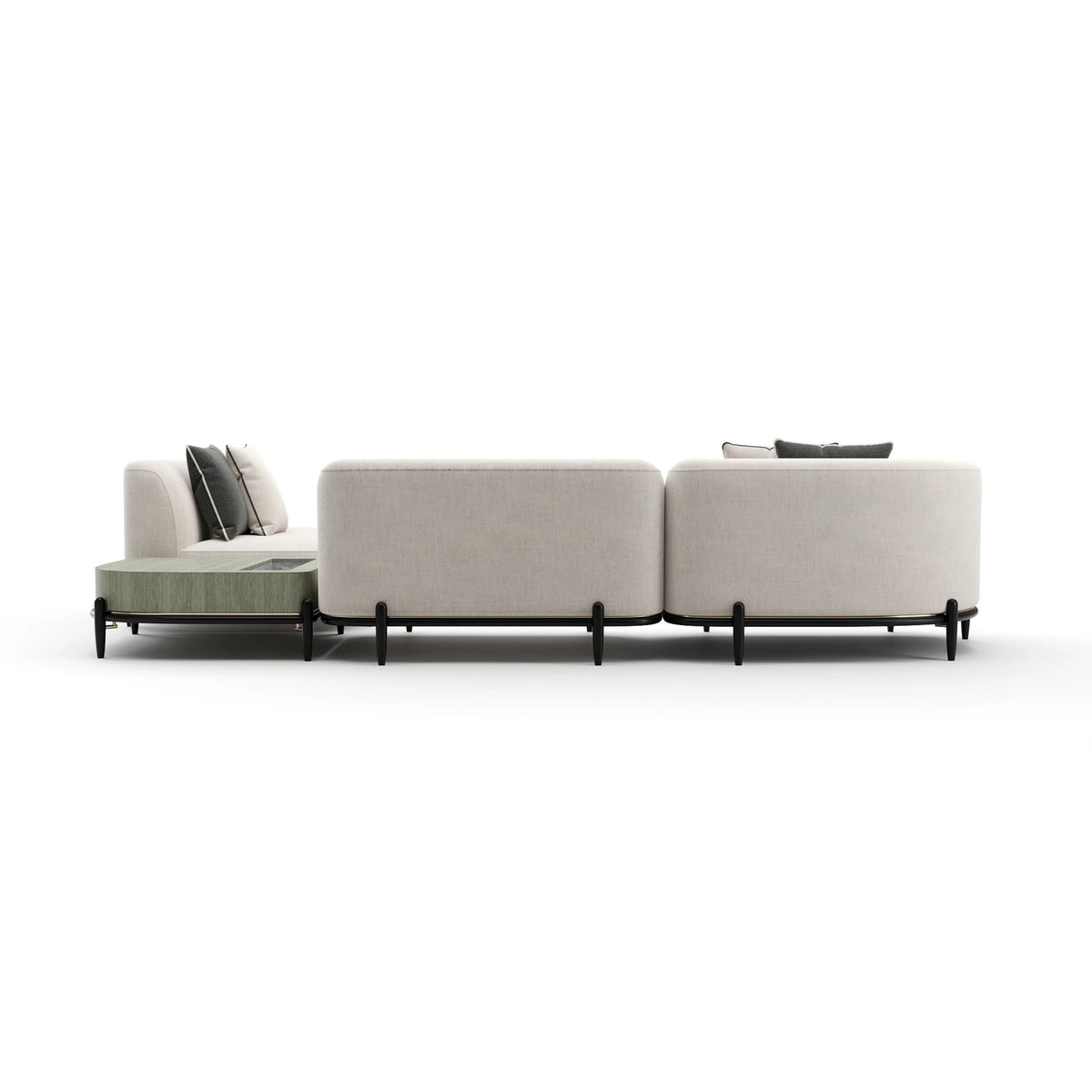 Caracole Madera Sectional – view 20 – Lusso Furniture Miami