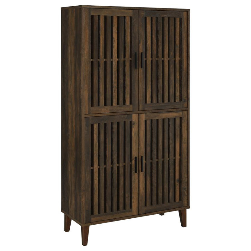 Elouise 4-door Engineered Wood Tall Accent Cabinet Dark Pine-zoom-