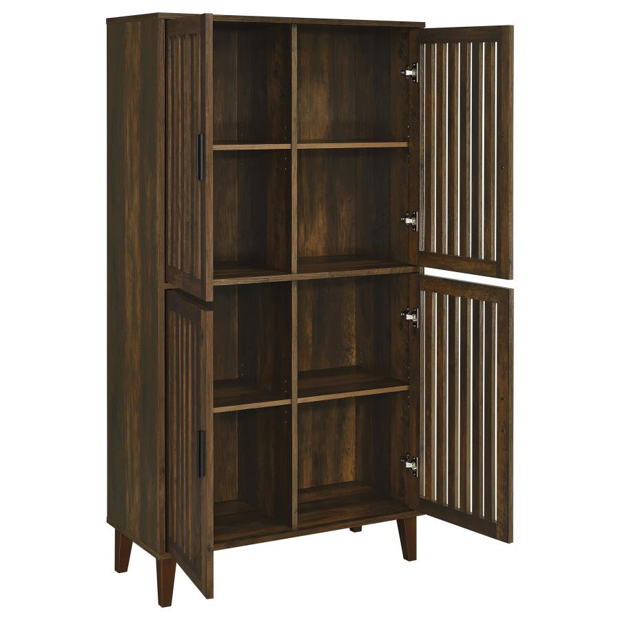 Elouise 4-door Engineered Wood Tall Accent Cabinet Dark Pine-zoom-3