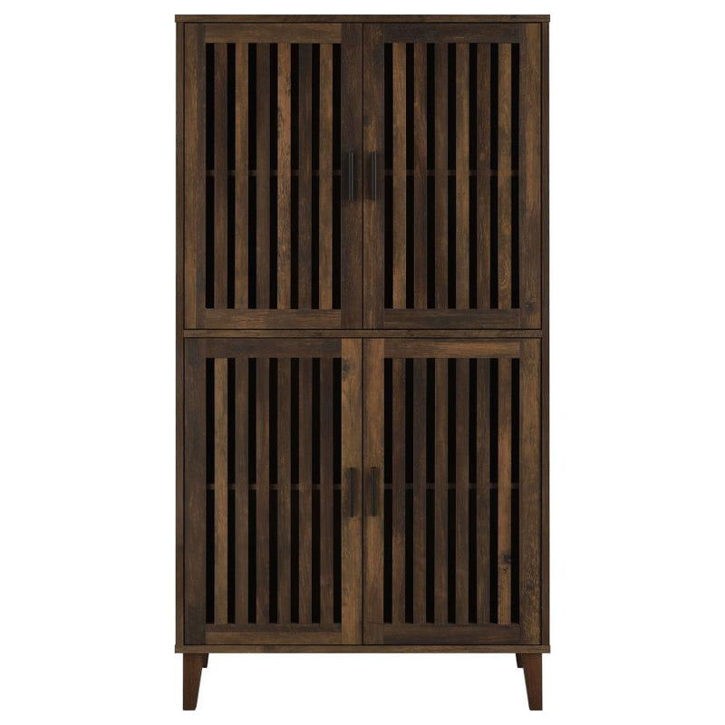 Elouise 4-door Engineered Wood Tall Accent Cabinet Dark Pine-zoom-