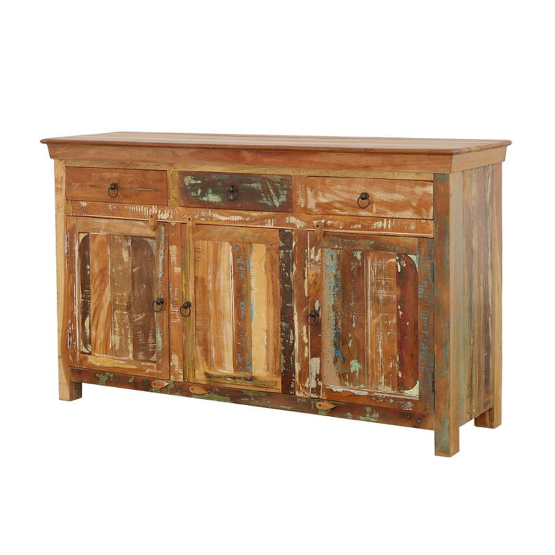 Harper 3-door Solid Reclaimed Wood Accent Cabinet Brown-zoom-