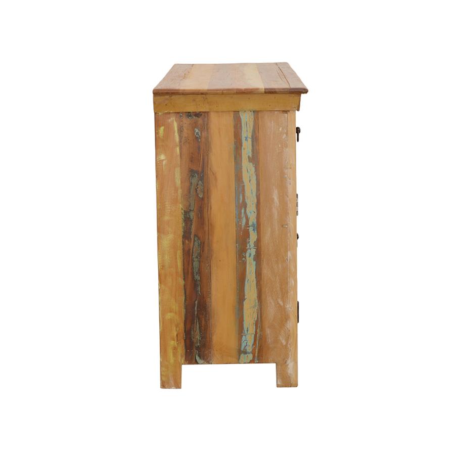 Harper 3-door Solid Reclaimed Wood Accent Cabinet Brown-5