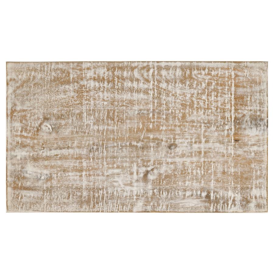 Mariska 3-drawer Wood Mandala Cabinet Distressed White-10