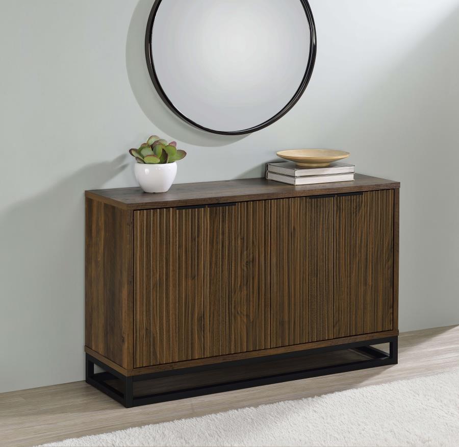 Ryatt 4-door Engineered Wood Accent Cabinet Dark Pine-zoom-2