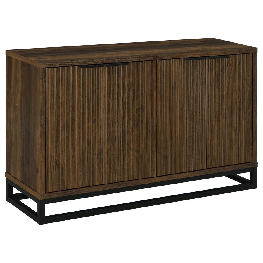 Ryatt 4-door Engineered Wood Accent Cabinet Dark Pine-zoom-1