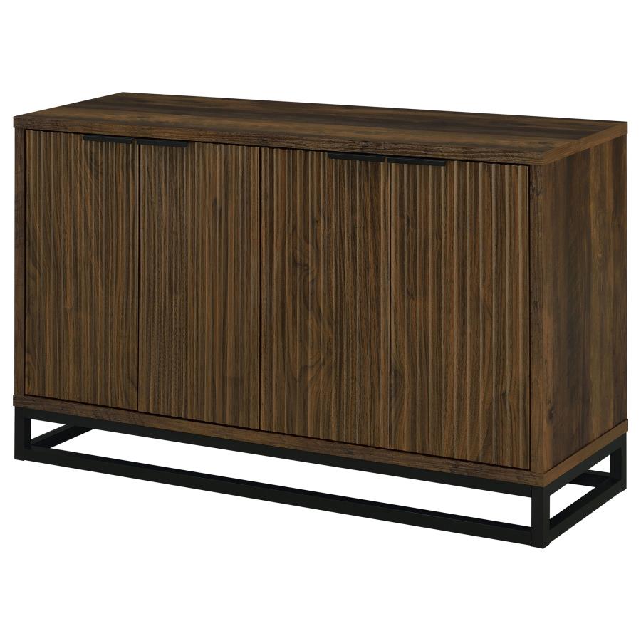 Ryatt 4-door Engineered Wood Accent Cabinet Dark Pine-5