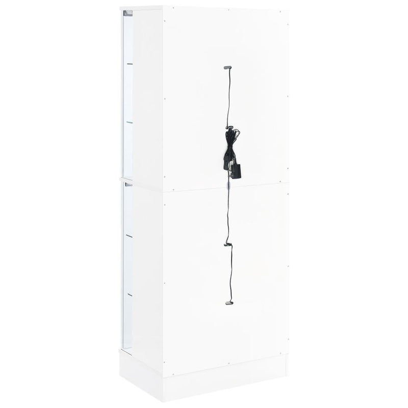 Cabra 4-door LED Curio Display Cabinet White High Gloss-zoom-