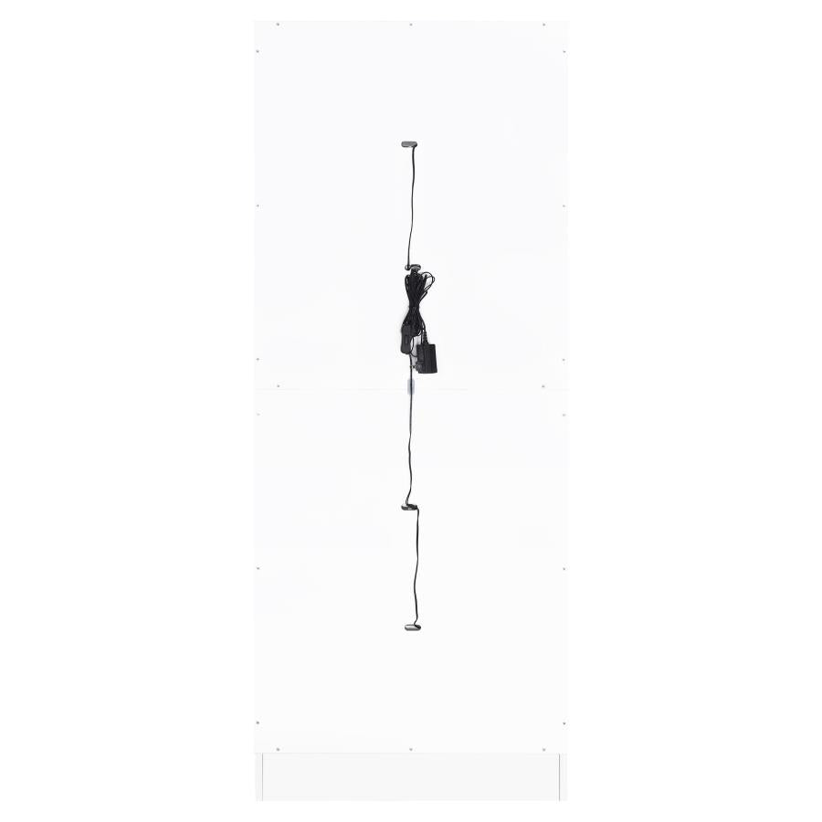 Cabra 4-door LED Curio Display Cabinet White High Gloss-zoom-10