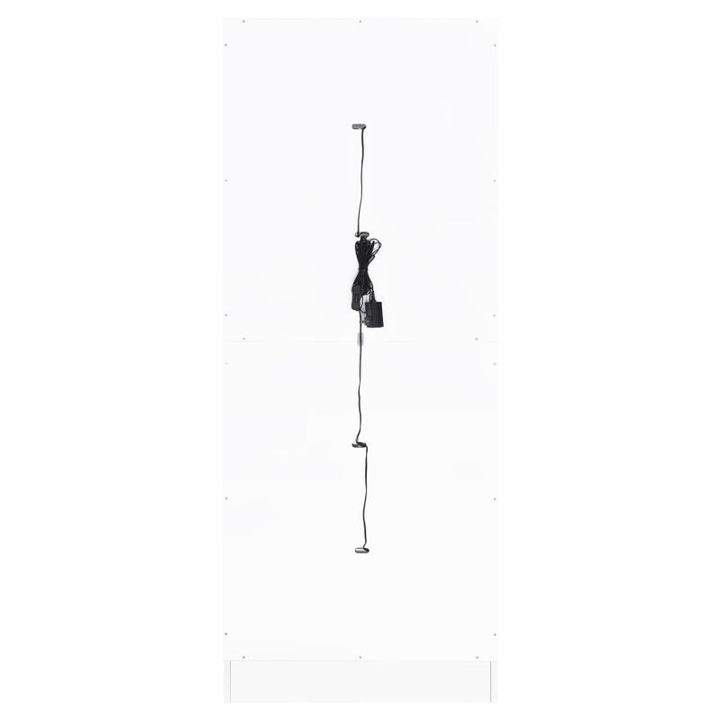 Cabra 4-door LED Curio Display Cabinet White High Gloss-zoom-