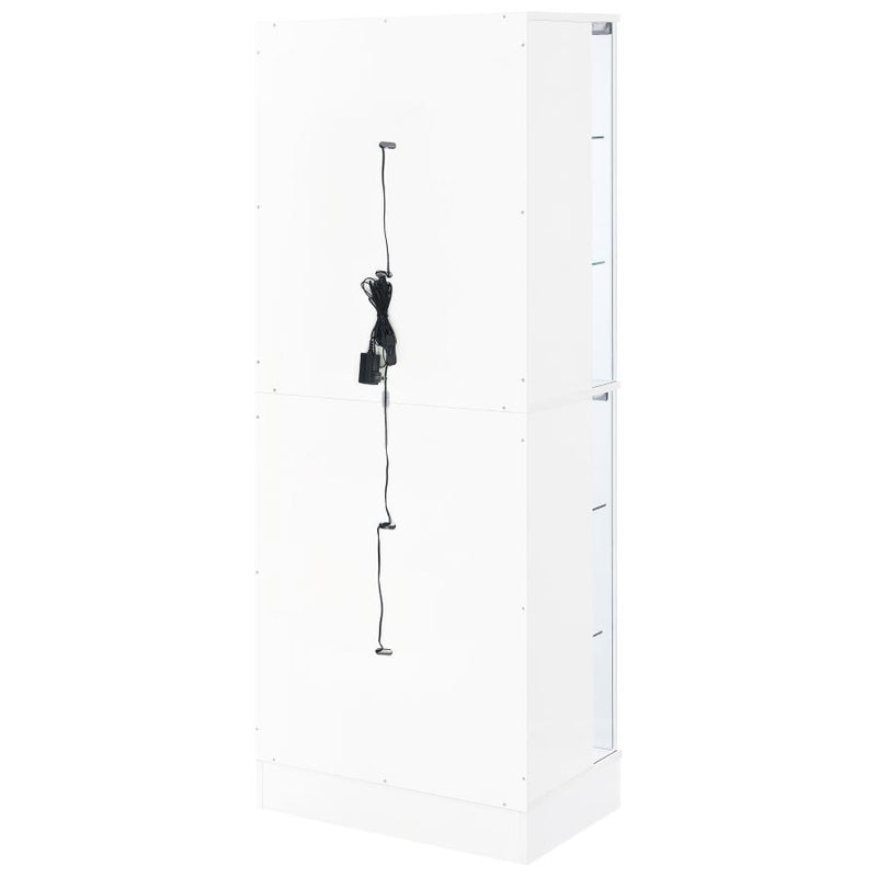 Cabra 4-door LED Curio Display Cabinet White High Gloss-zoom-