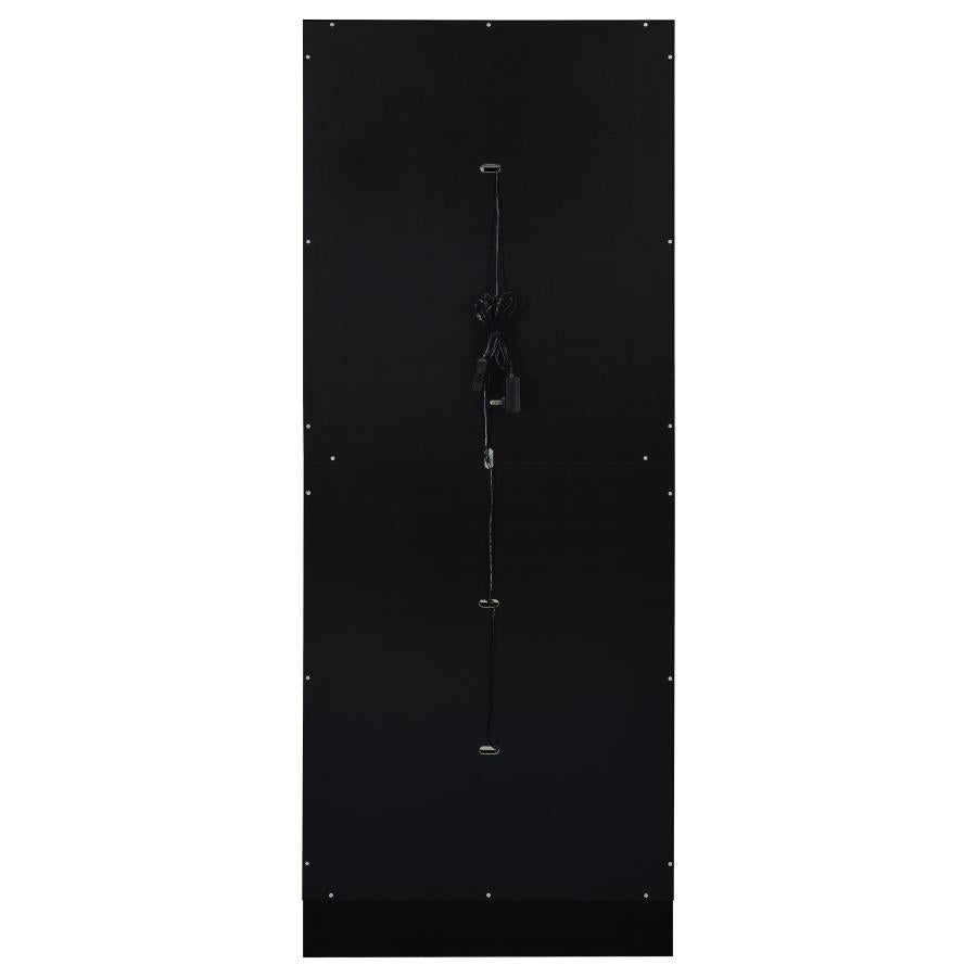 Cabra 4-door LED Curio Display Cabinet Black High Gloss-10