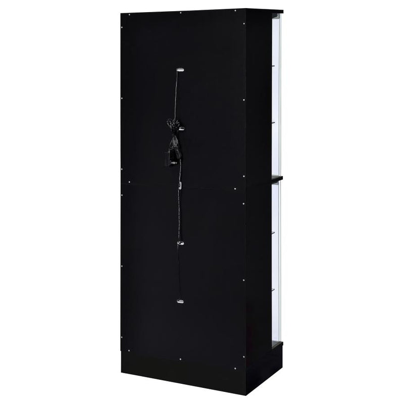 Cabra 4-door LED Curio Display Cabinet Black High Gloss-zoom-
