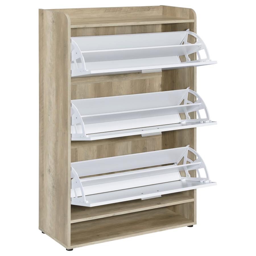 Denia 3-tier Engineered Wood Shoe Cabinet White-zoom-4