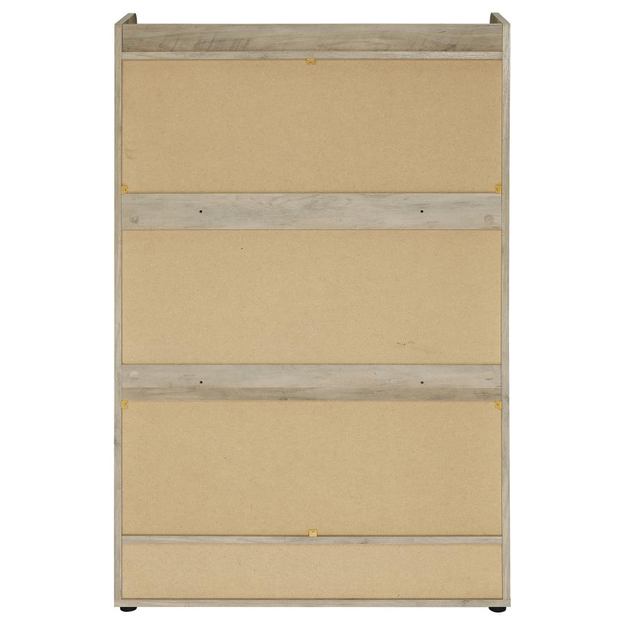 Denia 3-tier Engineered Wood Shoe Cabinet Grey-9