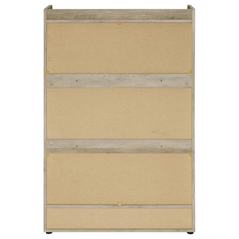 Denia 3-tier Engineered Wood Shoe Cabinet Grey-zoom-