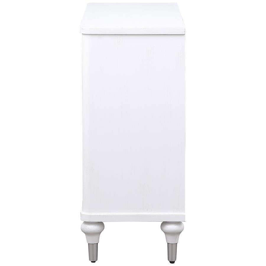 Cardella 2-door Mandala Accent Cabinet Distressed White-zoom-6