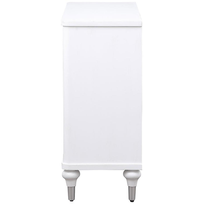 Cardella 2-door Mandala Accent Cabinet Distressed White-zoom-