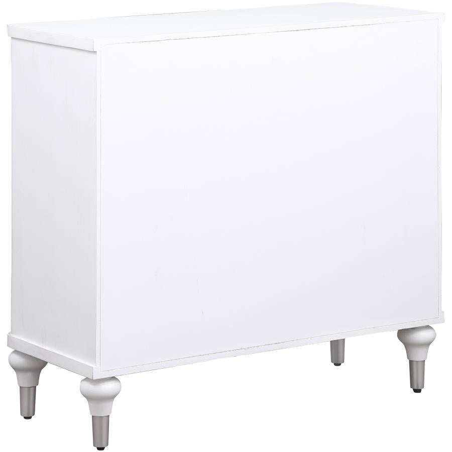 Cardella 2-door Mandala Accent Cabinet Distressed White-zoom-7