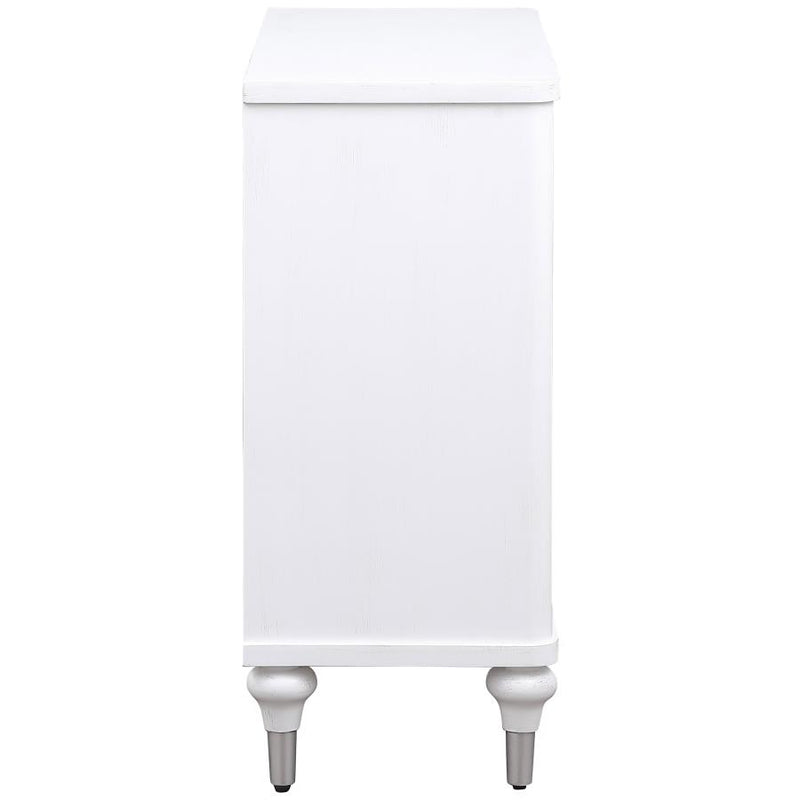 Cardella 2-door Mandala Accent Cabinet Distressed White-zoom-