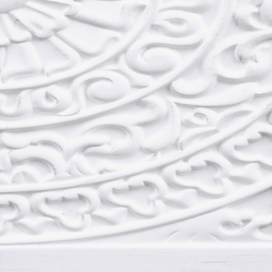 Cardella 2-door Mandala Accent Cabinet Distressed White-11