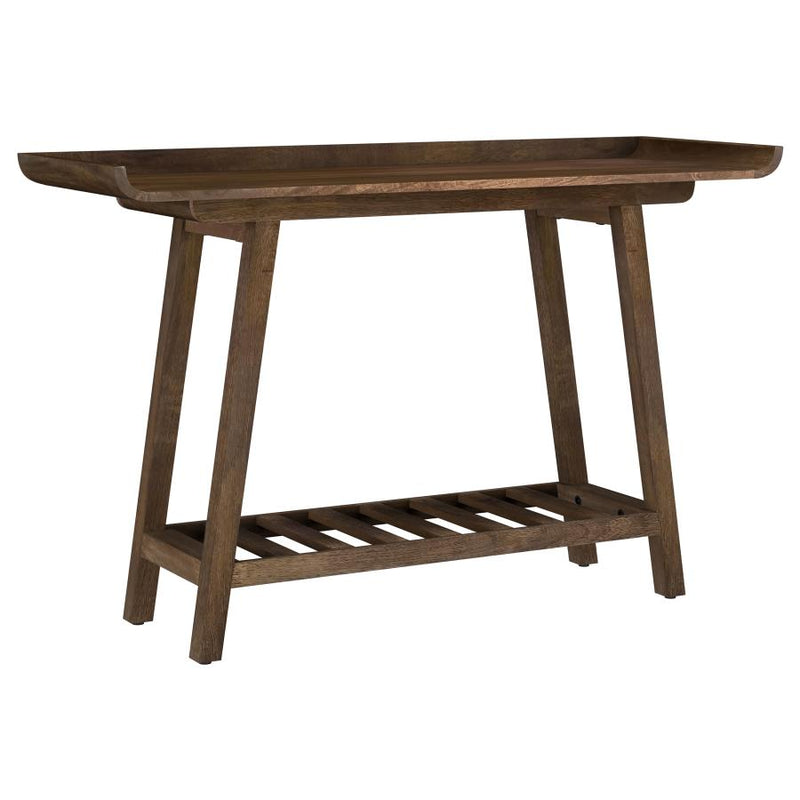 Ornelas 46-inch Console Table with Slatted Shelf Mango Brown-zoom-