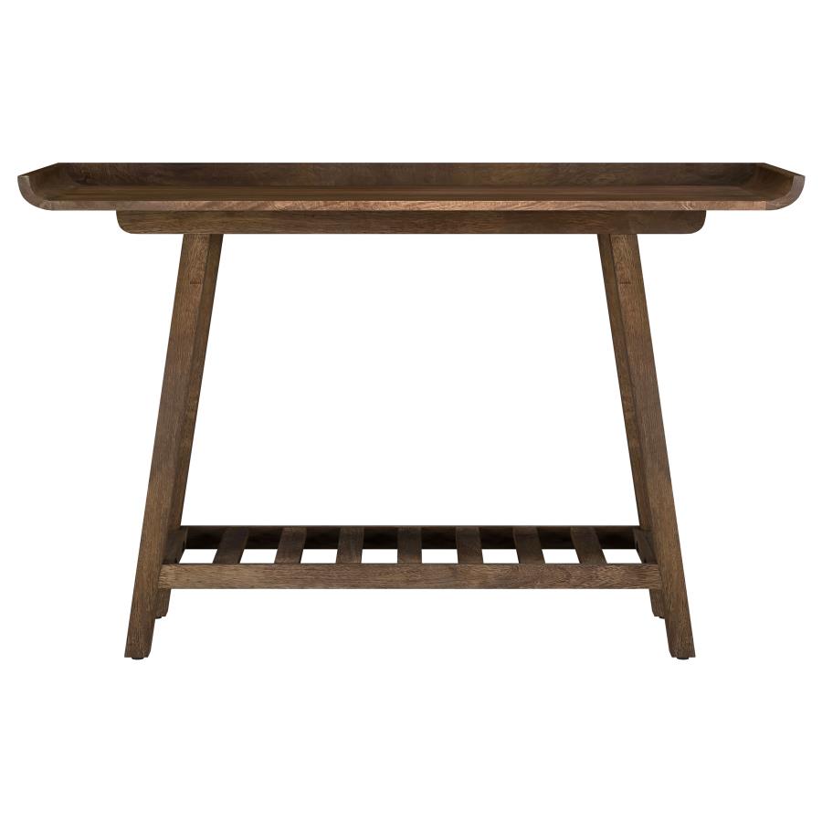 Ornelas 46-inch Console Table with Slatted Shelf Mango Brown-zoom-3