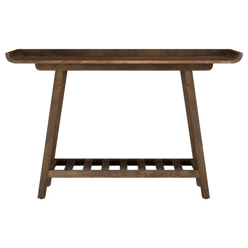 Ornelas 46-inch Console Table with Slatted Shelf Mango Brown-zoom-