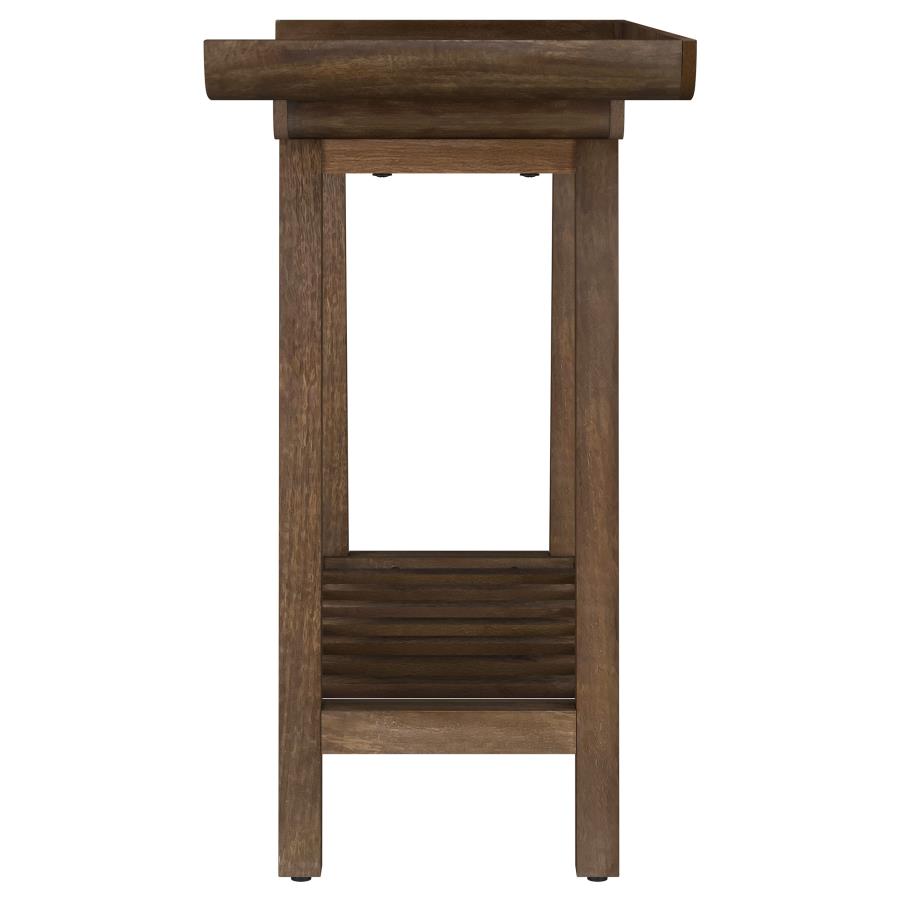 Ornelas 46-inch Console Table with Slatted Shelf Mango Brown-zoom-5