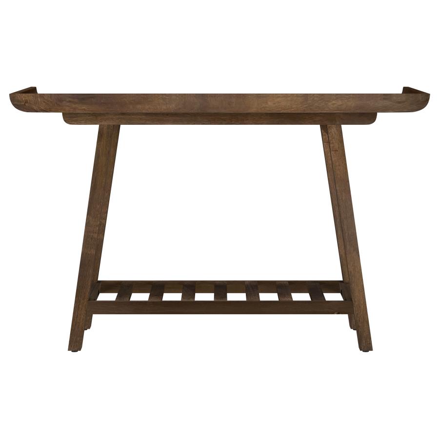 Ornelas 46-inch Console Table with Slatted Shelf Mango Brown-zoom-7