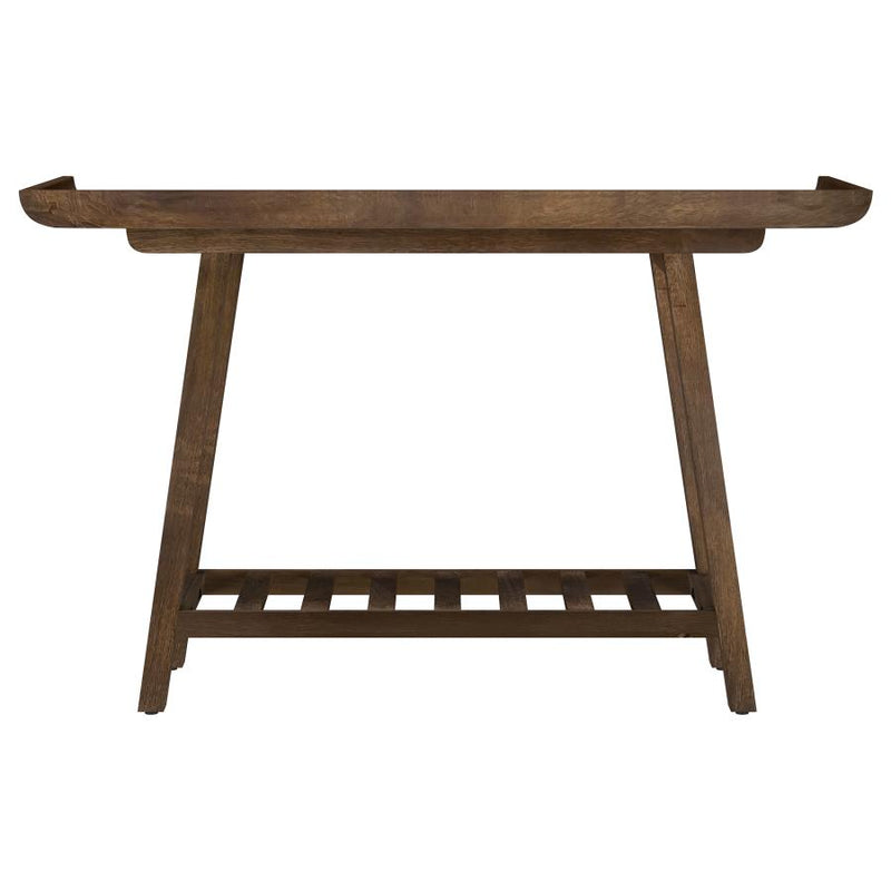 Ornelas 46-inch Console Table with Slatted Shelf Mango Brown-zoom-