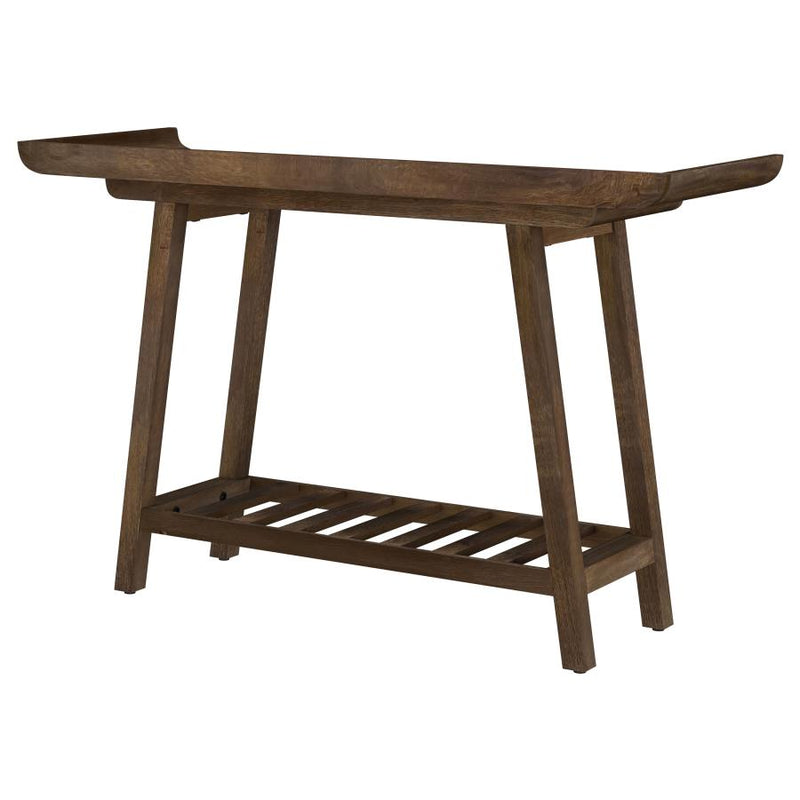 Ornelas 46-inch Console Table with Slatted Shelf Mango Brown-zoom-