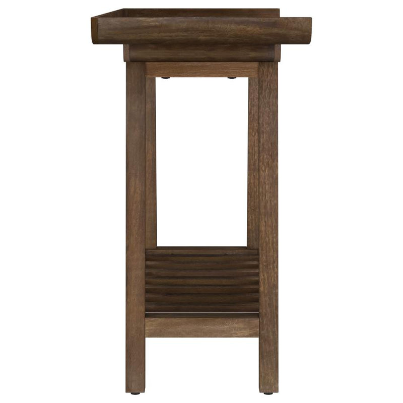 Ornelas 46-inch Console Table with Slatted Shelf Mango Brown-zoom-