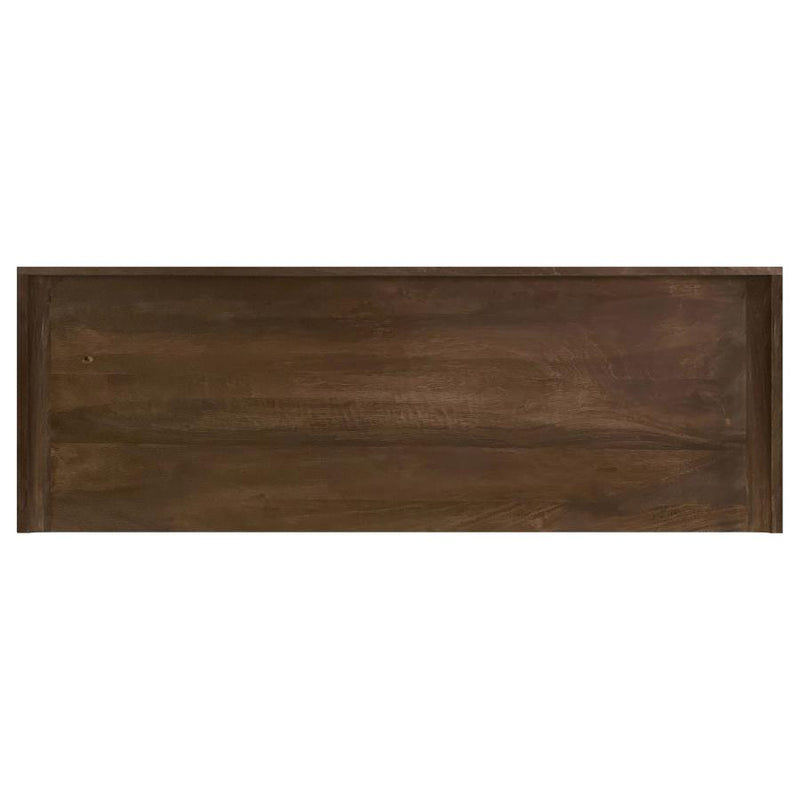 Ornelas 46-inch Console Table with Slatted Shelf Mango Brown-zoom-