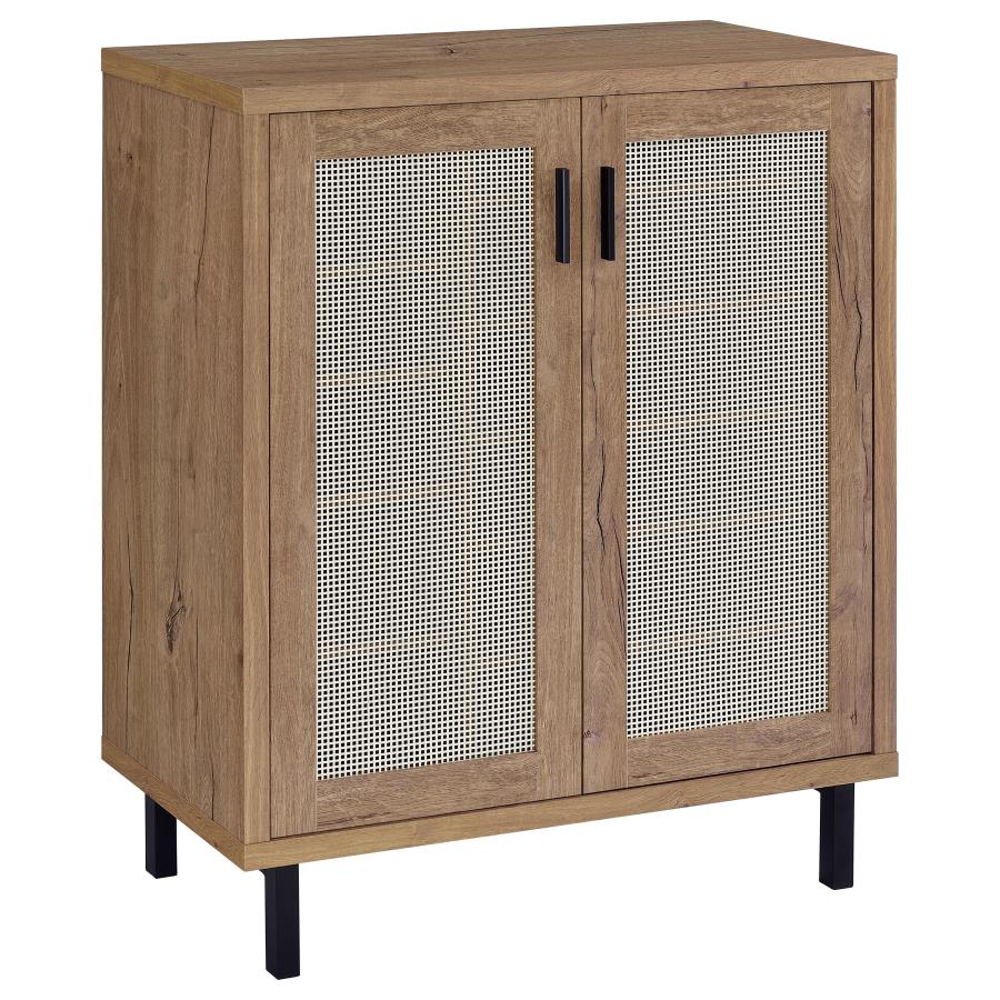 Teller 2-door Shoe Storage Cabinet Natural Oak-1