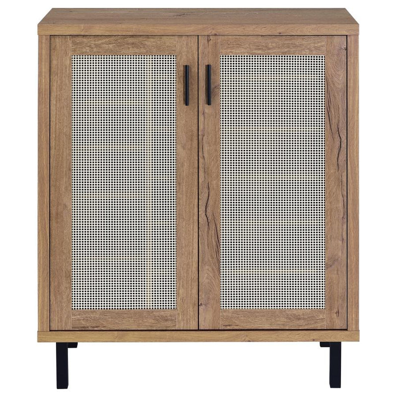 Teller 2-door Shoe Storage Cabinet Natural Oak-zoom-