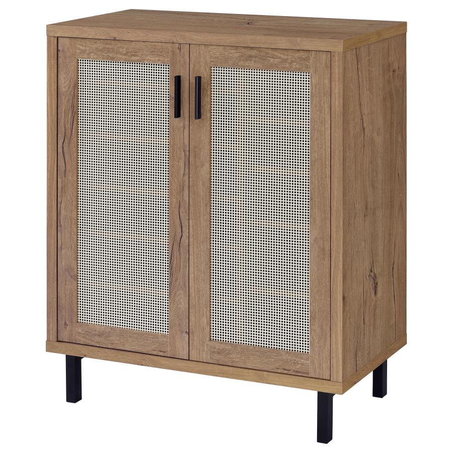Teller 2-door Shoe Storage Cabinet Natural Oak-5