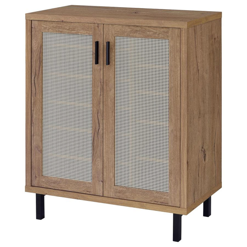 Teller 2-door Shoe Storage Cabinet Natural Oak-zoom-