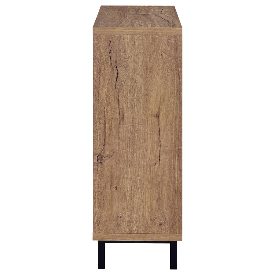 Teller 2-door Shoe Storage Cabinet Natural Oak-6
