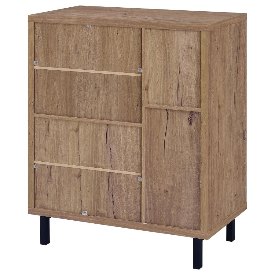Teller 2-door Shoe Storage Cabinet Natural Oak-zoom-8