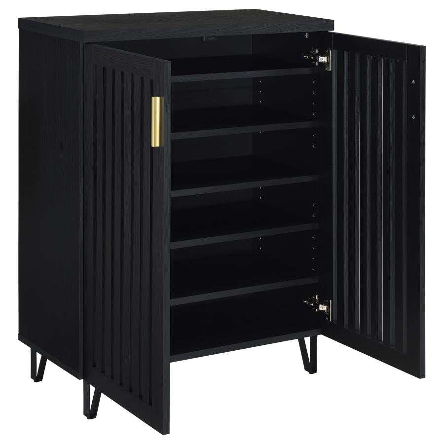 Brixton 2-door Entryway Shoe Storage Cabinets Black-3