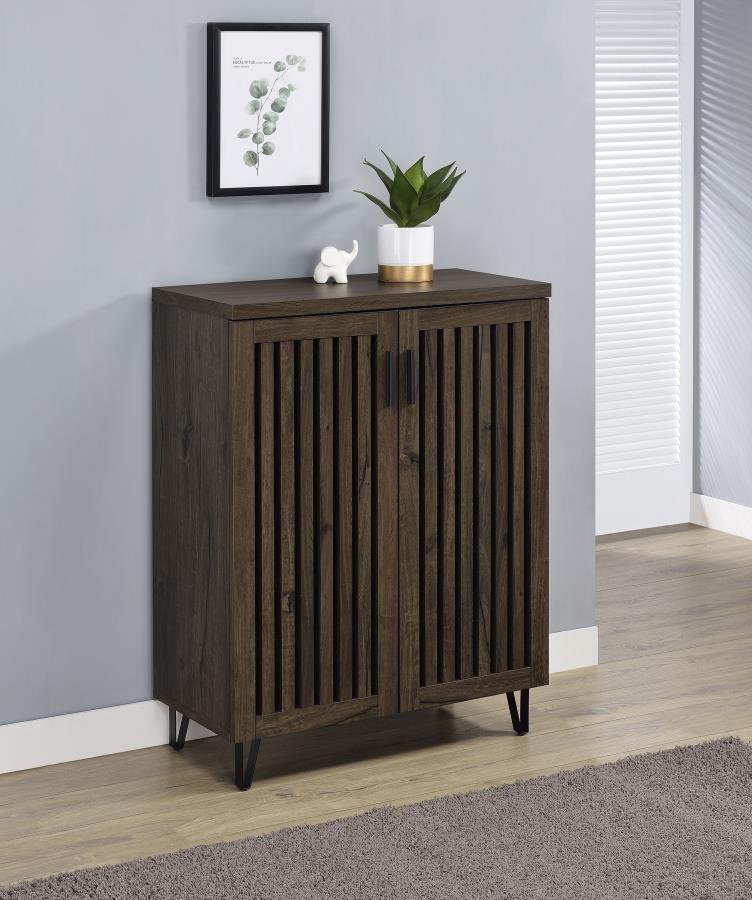 Brixton 2-door Entryway Shoe Storage Cabinets Smoked Oak-zoom-
