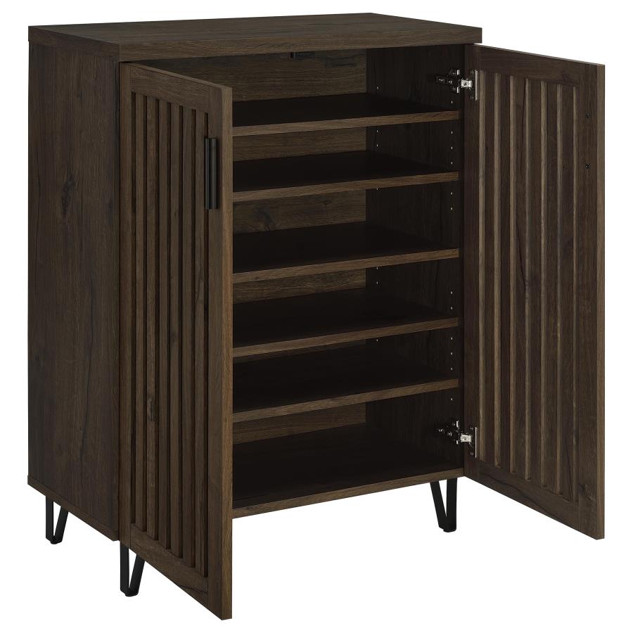 Brixton 2-door Entryway Shoe Storage Cabinets Smoked Oak-zoom-3